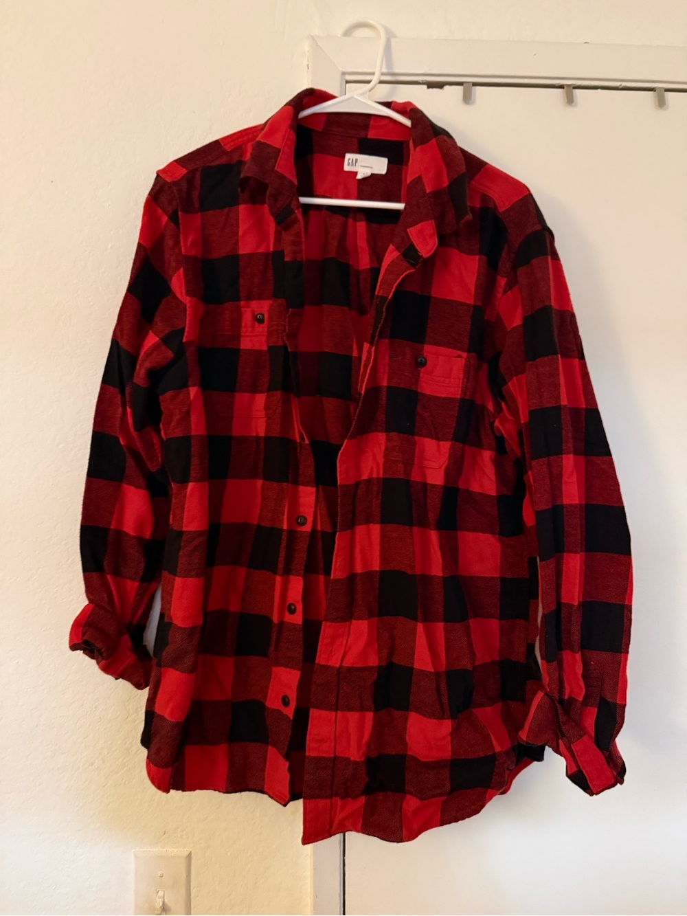 GAP Red and Black Plaid Shirt